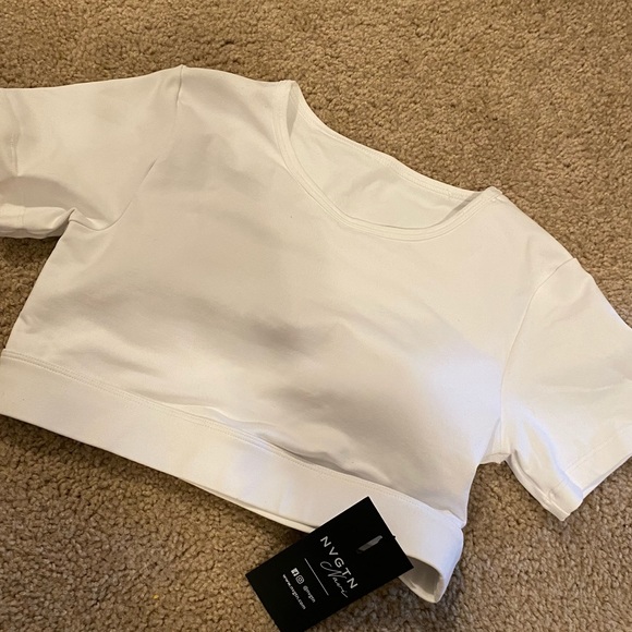 NVGTN White Open Back Tee - Sold Out online - Picture 2 of 2